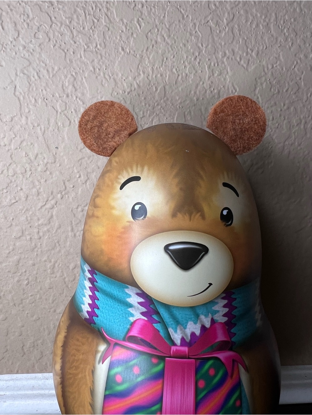 Vintage Russell Stover Bear Character Tin Christmas Candy Box - Picture 2 of 11